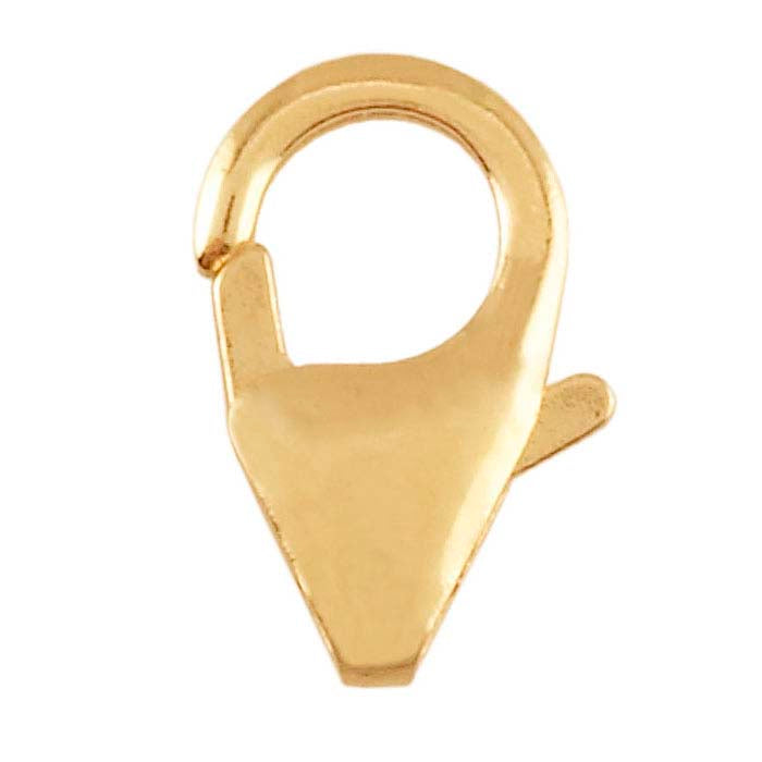 Chiusura a moschettone a goccia 8,2 x 5,3 mm in oro giallo 14K