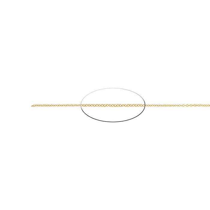 14K Yellow Gold Oval Cable Chain