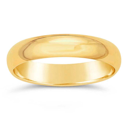 Nordt 14K Yellow Gold Featherweight Half-Round Wedding Band