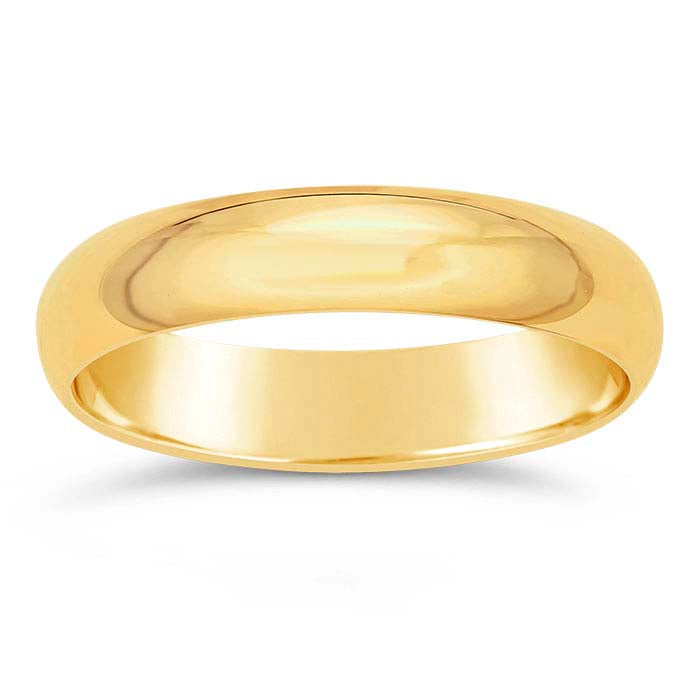 Nordt 14K Yellow Gold Featherweight Half-Round Wedding Band