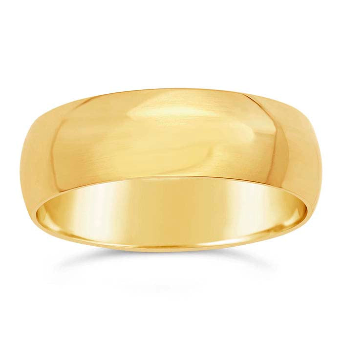 Nordt 14K Yellow Gold Featherweight Half-Round Wedding Band