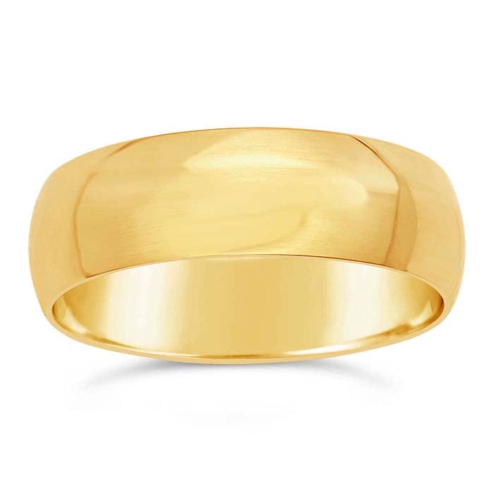 Nordt 14K Yellow Gold Featherweight Half-Round Wedding Band