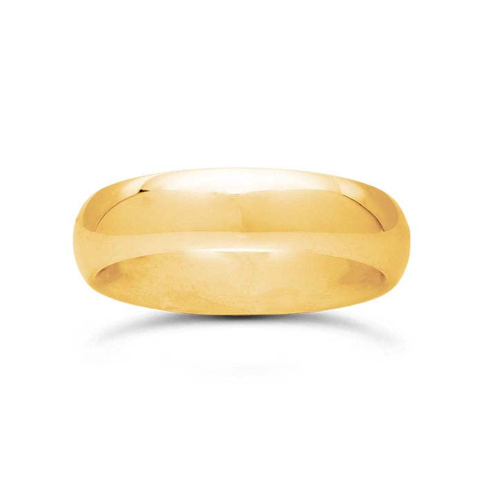 Nordt 14K Yellow Gold Comfort Fit Heavyweight Half-Round Wedding Band