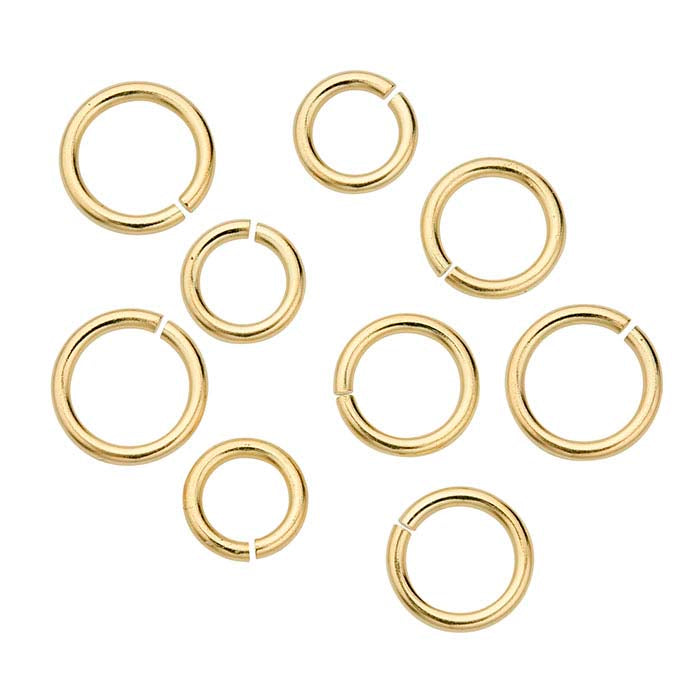 10K gult guld 4,5 mm ID rund hoppring