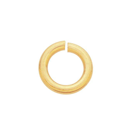 18K Gult Guld 4mm ID Rund Hoppring