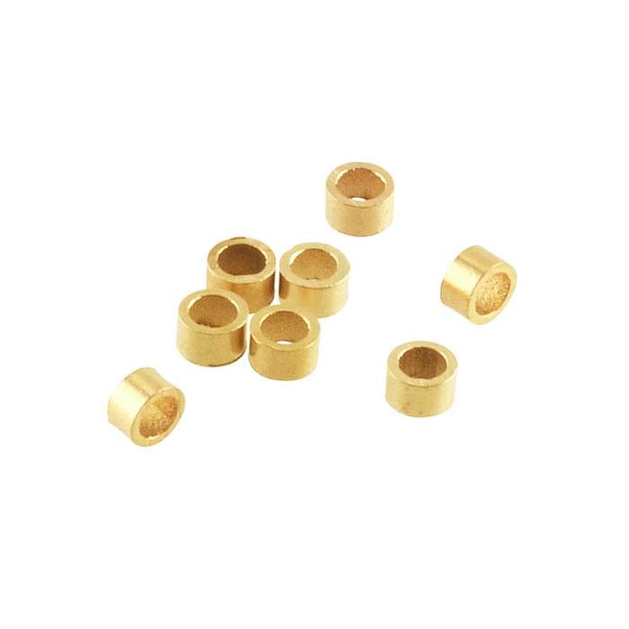 14K Yellow Gold Tube Crimp Bead