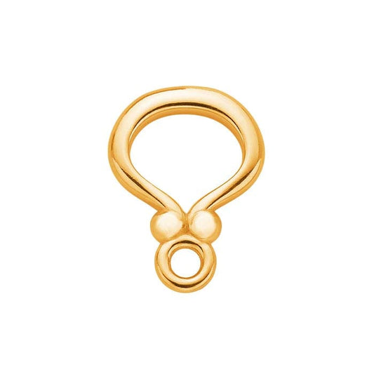 14K Yellow Gold Ball-End Hook & Eye Clasp, Eye Only