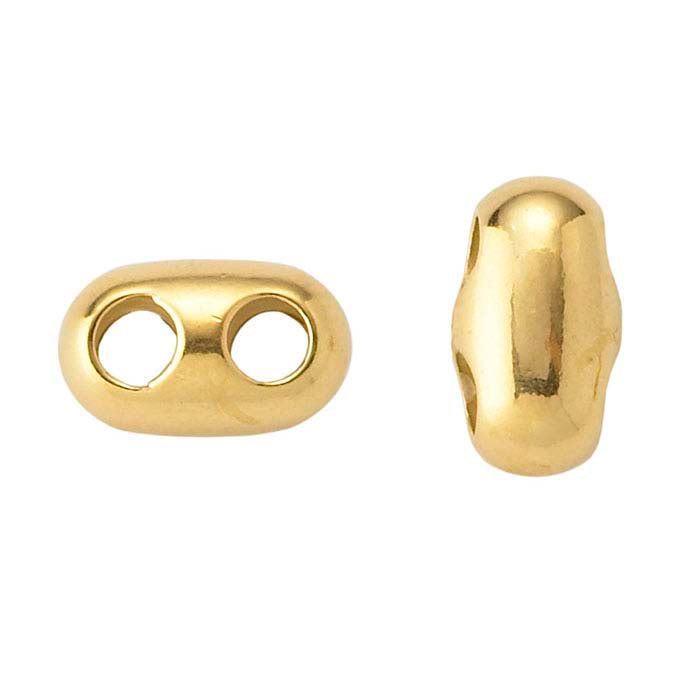 Fermaglio scorrevole regolabile in corda in oro giallo 14K