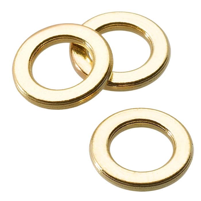 18K Yellow Gold 4.8mm Flat Round Closed Ring