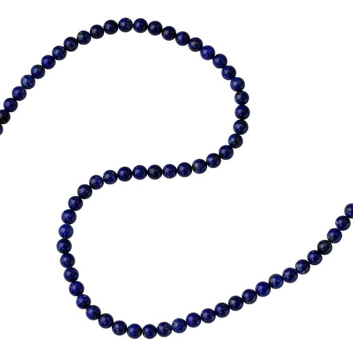 Lapis Lazuli 6 mm Rund Perlestreng