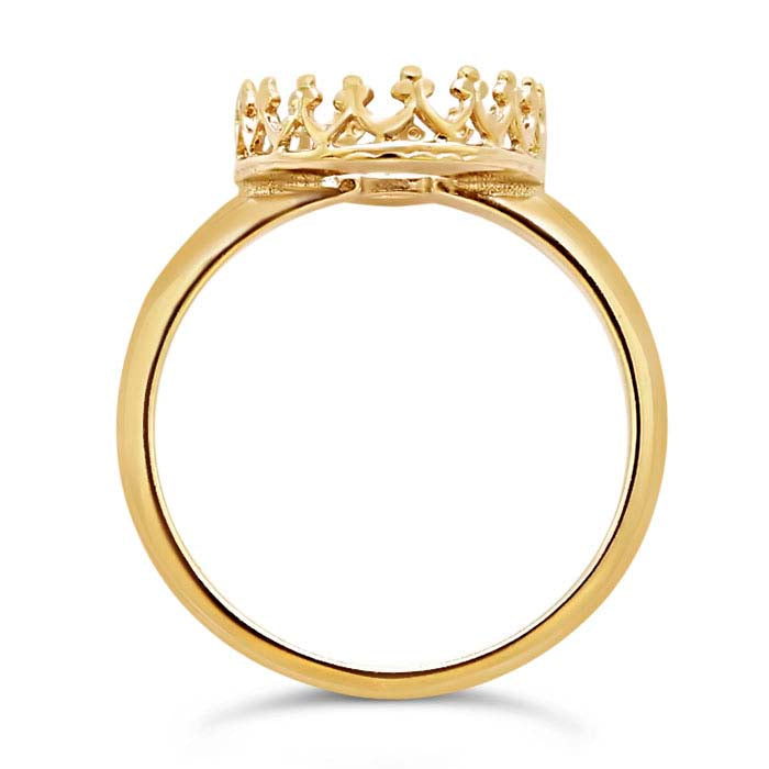 14K Yellow Gold Gallery Wire Oval Cabochon Ring Mounting