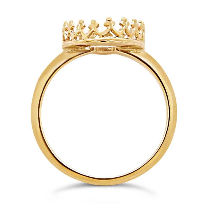 14K Yellow Gold Gallery Wire Oval Cabochon Ring Mounting