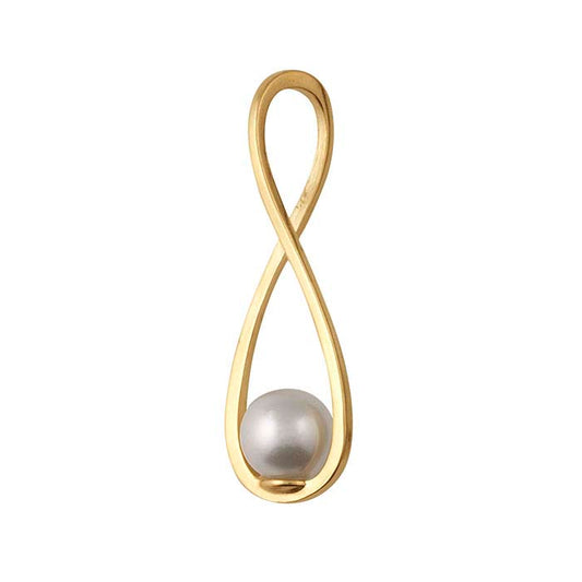 14K Yellow Gold Infinity Pearl Pendant Mounting