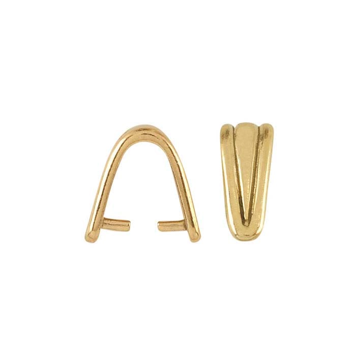 Gancio a Pinza Corrugato in Oro Giallo 14K
