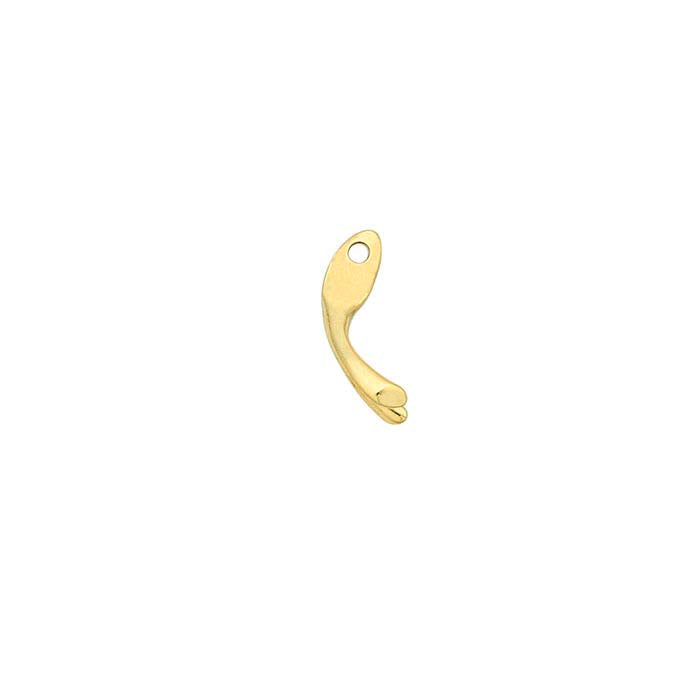 14K Yellow Gold Wishbone Charm