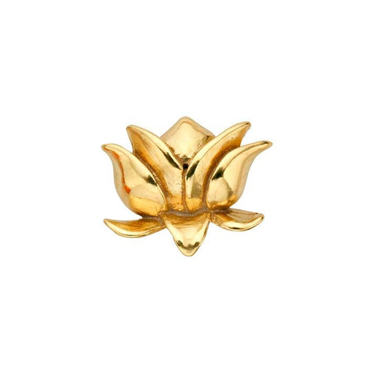 Στοιχείο Lotus Blossom από 14Κ Κίτρινο Χρυσό για Κρεμαστά Κολιέ με Πλωτό Γυαλί