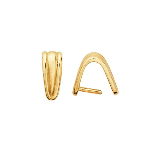 14K Geelgouden Geribbelde Knijp Oogje