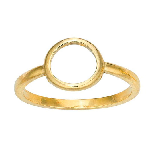 14K Yellow Gold Open Circle Ring