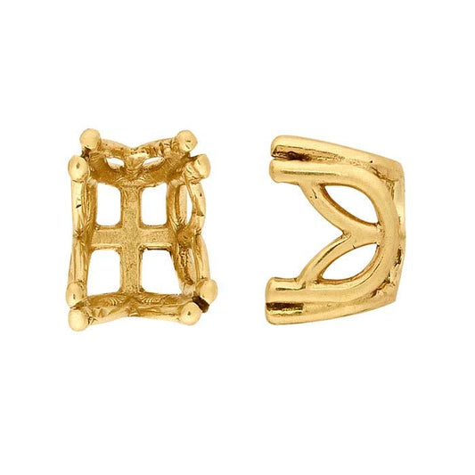 14K Yellow Gold Pear Pre-Notched Double-Prong 4-Prong Setting