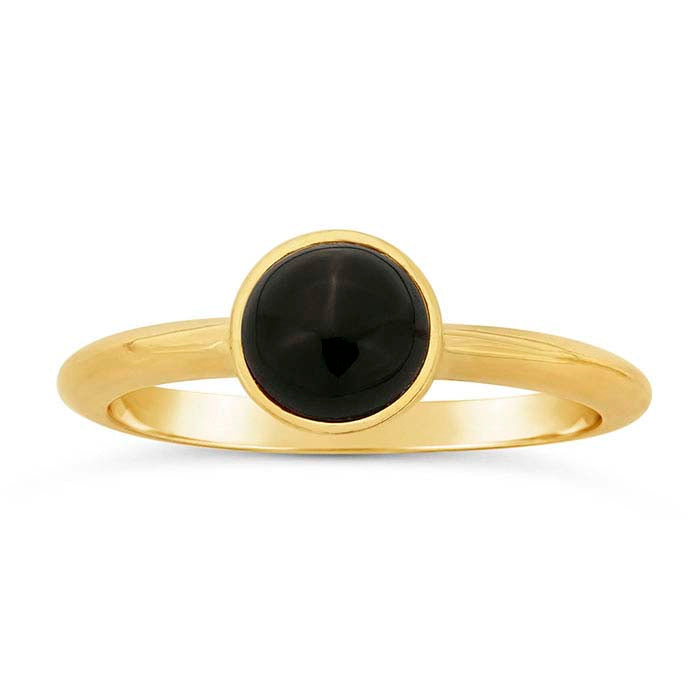14K Yellow Gold Round Cabochon Ring Mounting