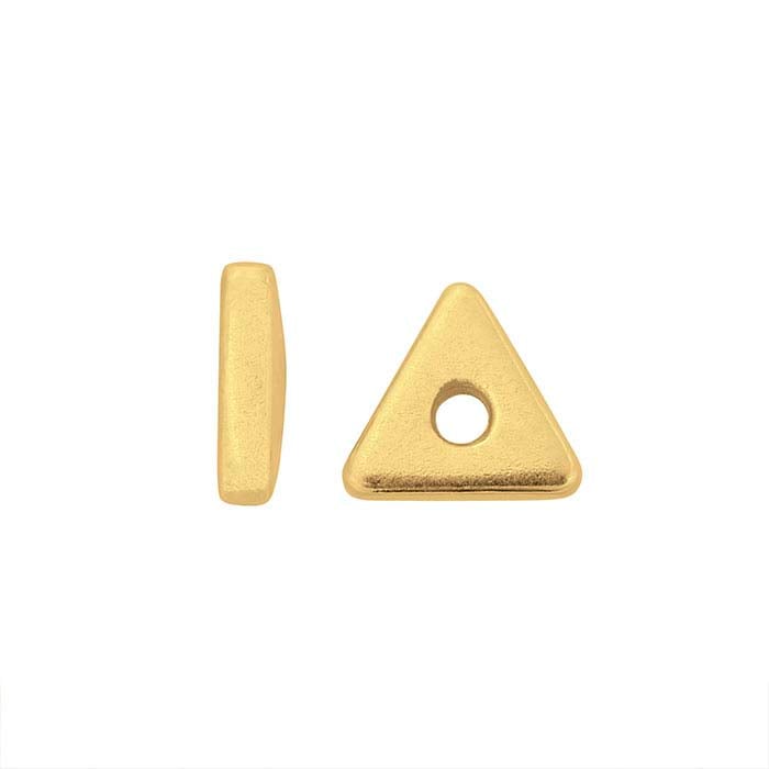Perla distanziatrice triangolare 4mm in oro giallo 14K