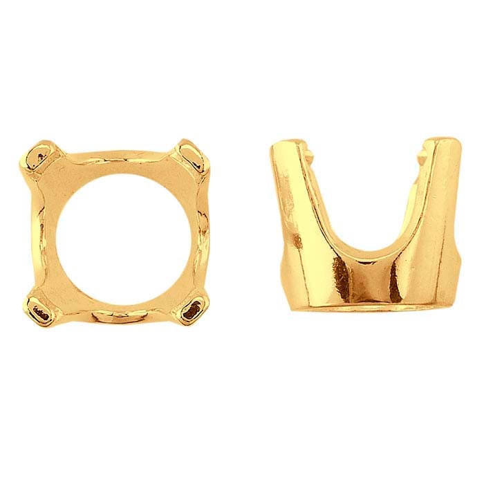 14K Gult Guld 2,5 mm Rund ReadySet™ 4-klorinfattning
