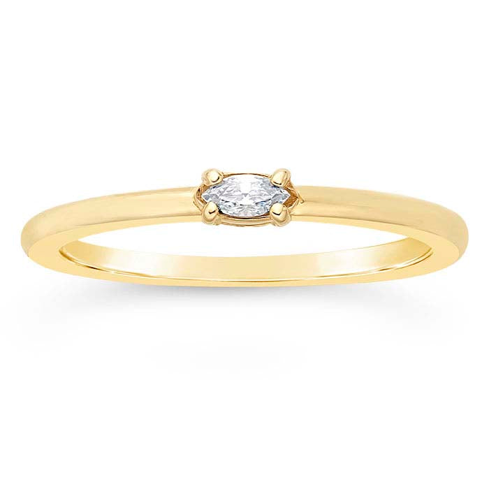 14K Yellow Gold Marquise Ring Mounting
