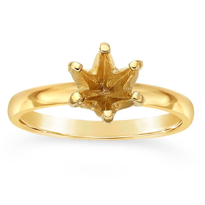14K Yellow Gold ReadySet™ Hexagon Ring Mounting