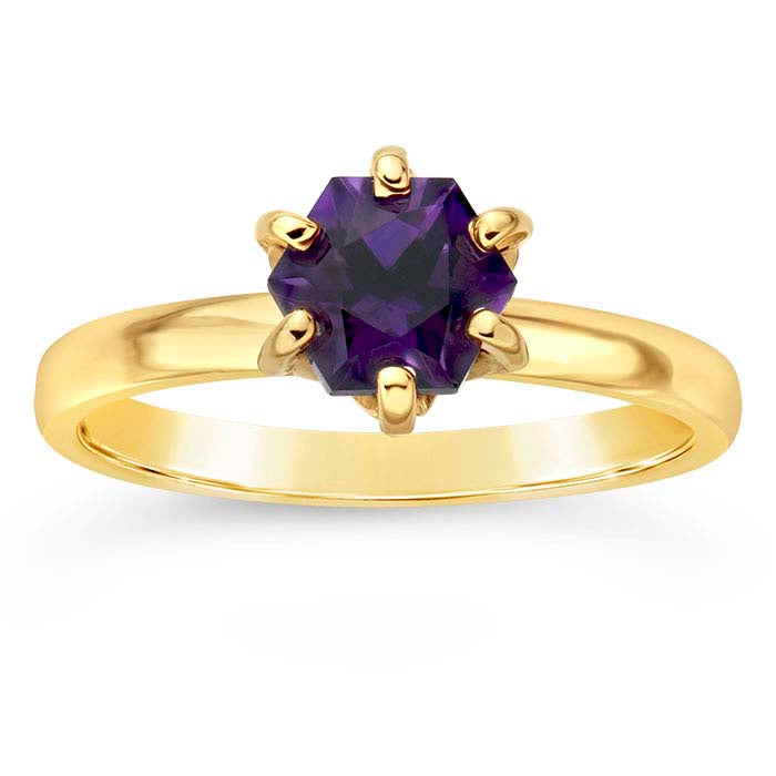 14K Yellow Gold ReadySet™ Hexagon Ring Mounting