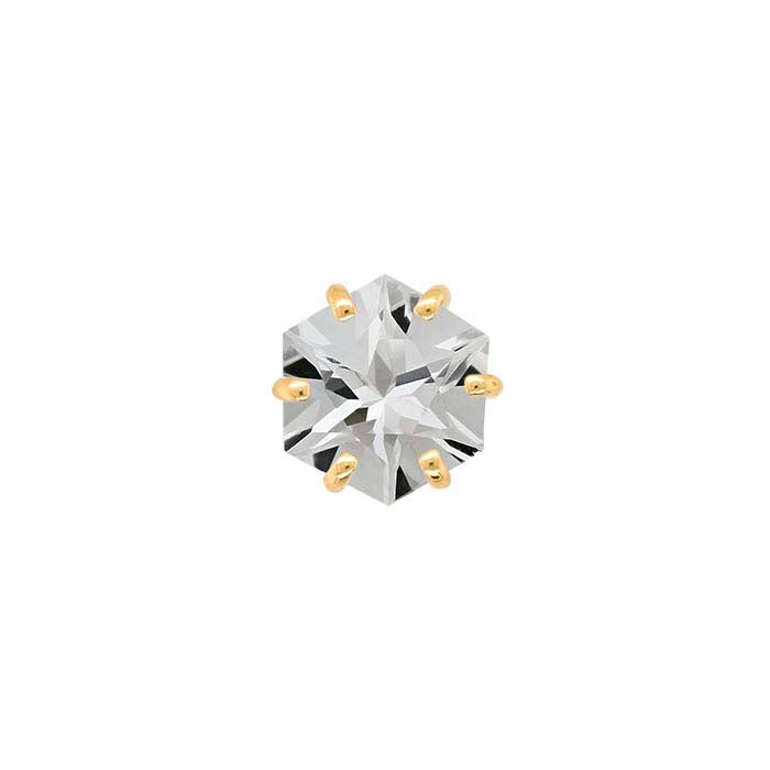 Montatura per orecchino a perno ReadySet™ esagonale da 5mm in oro giallo 14K