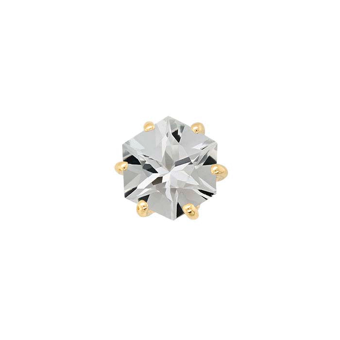 Montatura per orecchino a perno ReadySet™ esagonale da 8 mm in oro giallo 14K