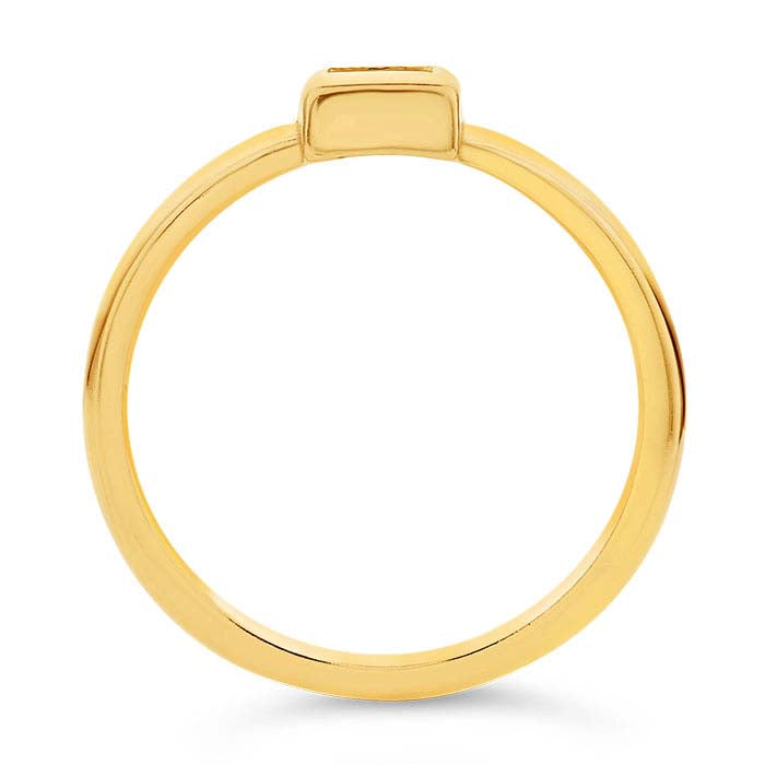 14K Yellow Gold Square Ring Mounting