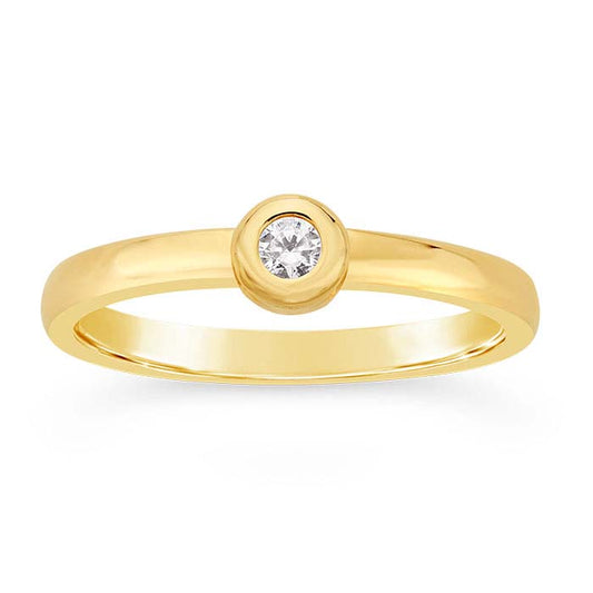 14K Yellow Gold Round Ring Mounting
