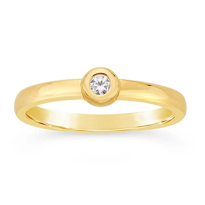 14K Yellow Gold Round Ring Mounting