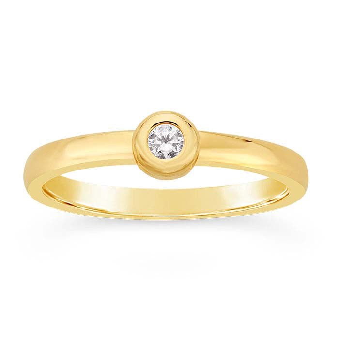 14K Yellow Gold Round Ring Mounting