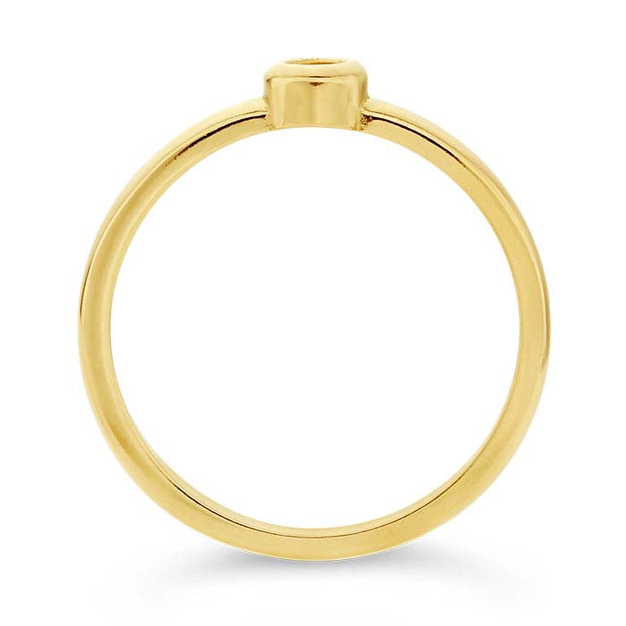 14K Yellow Gold Round Ring Mounting