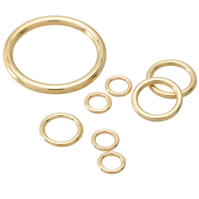 14K Gult Guld 6,5 mm Rund Sluten Ring