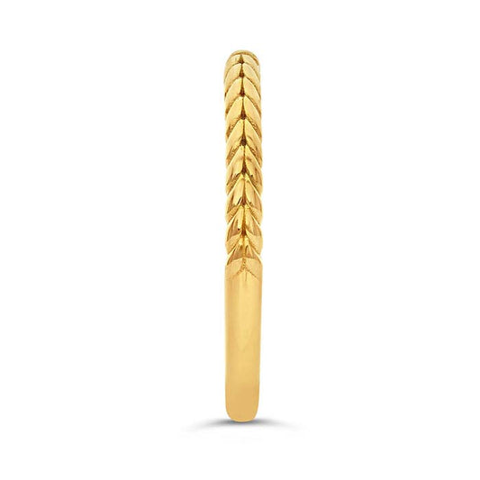 14 Karat Gelbgold, 3 mm, Seilringschaft mit Loch