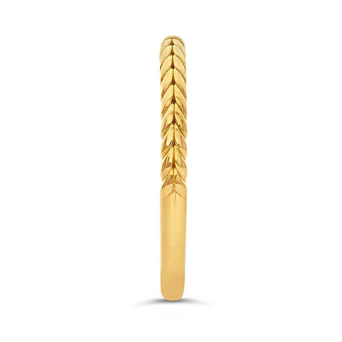 14 Karat Gelbgold, 4 mm, Seilringschaft mit Loch
