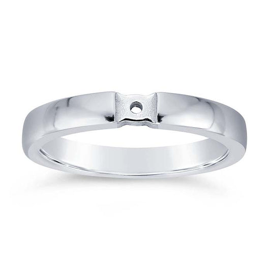 14K White Gold Ring Shanks with Hole