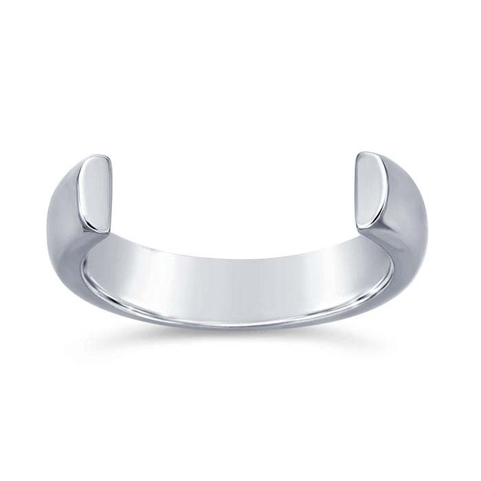 14K White Gold 3/4-Ring Shank