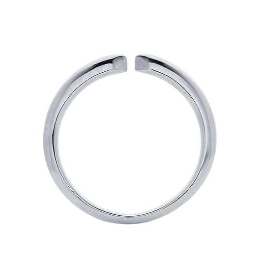 14K White Gold Pinched Ring Shanks, 6-Prong