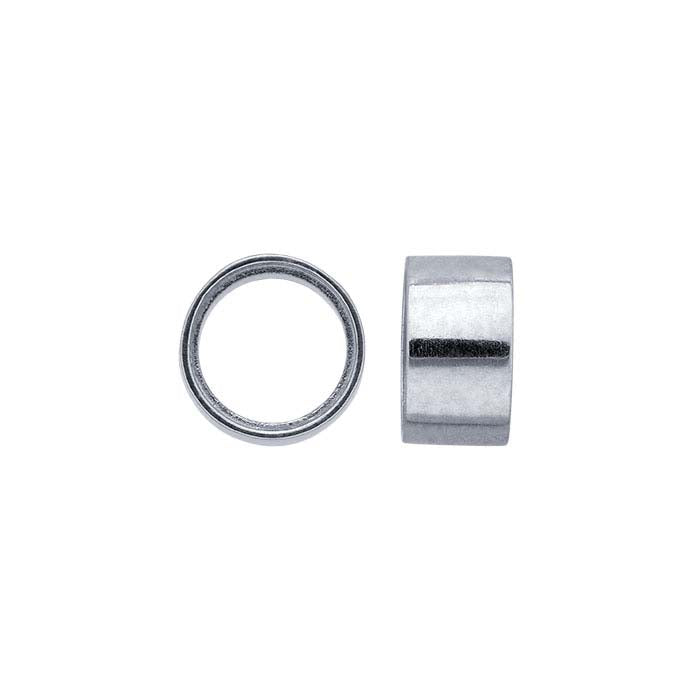 14K White Gold Round Tube Bezel Setting