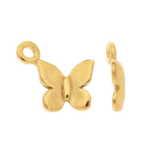 14K Yellow Gold Butterfly Charm