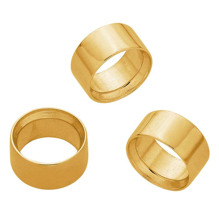 Impostazione castone a tubo rotondo da 6 mm in oro giallo 18K