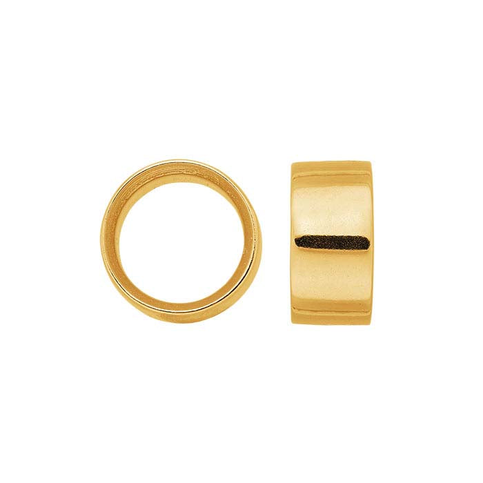 Impostazione castone a tubo rotondo da 6 mm in oro giallo 18K