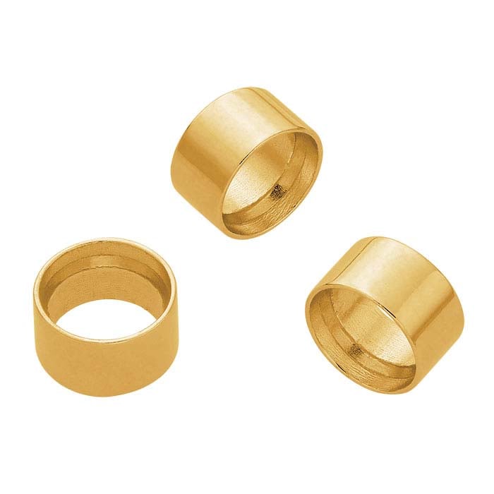 14K Yellow Gold Round Tube Bezel Setting