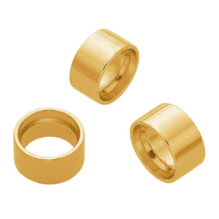 14K Yellow Gold Round Tube Bezel Setting