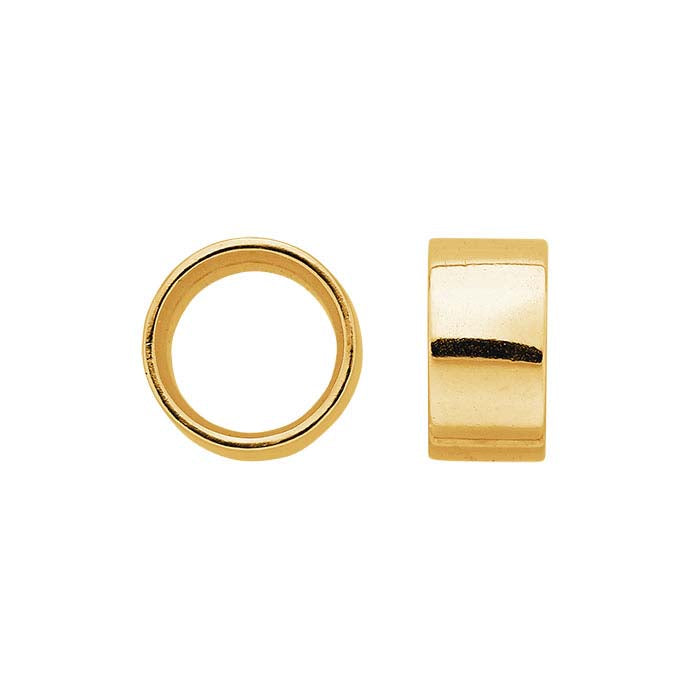 14K Yellow Gold Round Tube Bezel Setting