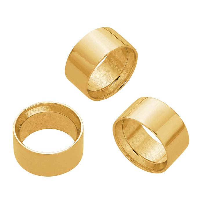 14K Yellow Gold Round Tube Bezel Setting